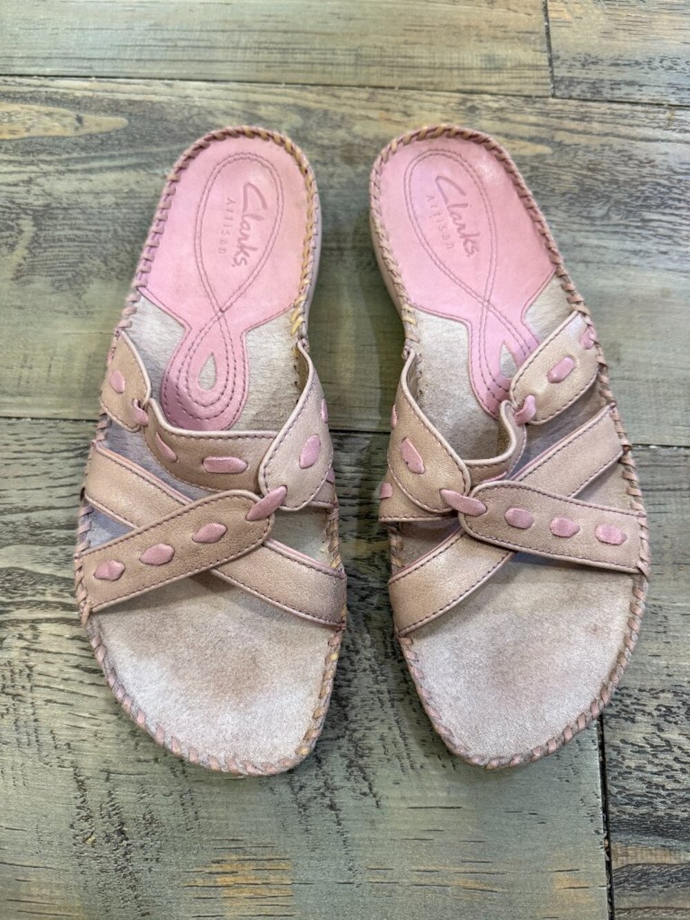 CLARKS ARTISAN sz7 Leather Upper Sandals
